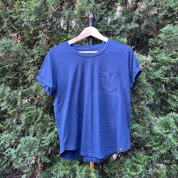 United By Blue - Blue Women's T-Shirt with Pocket - Picture 1 of 4